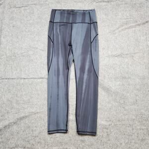 Lululemon Leggings Womens 6 In Movement Crop 23" Linear Spray Dye Run Yoga Gym